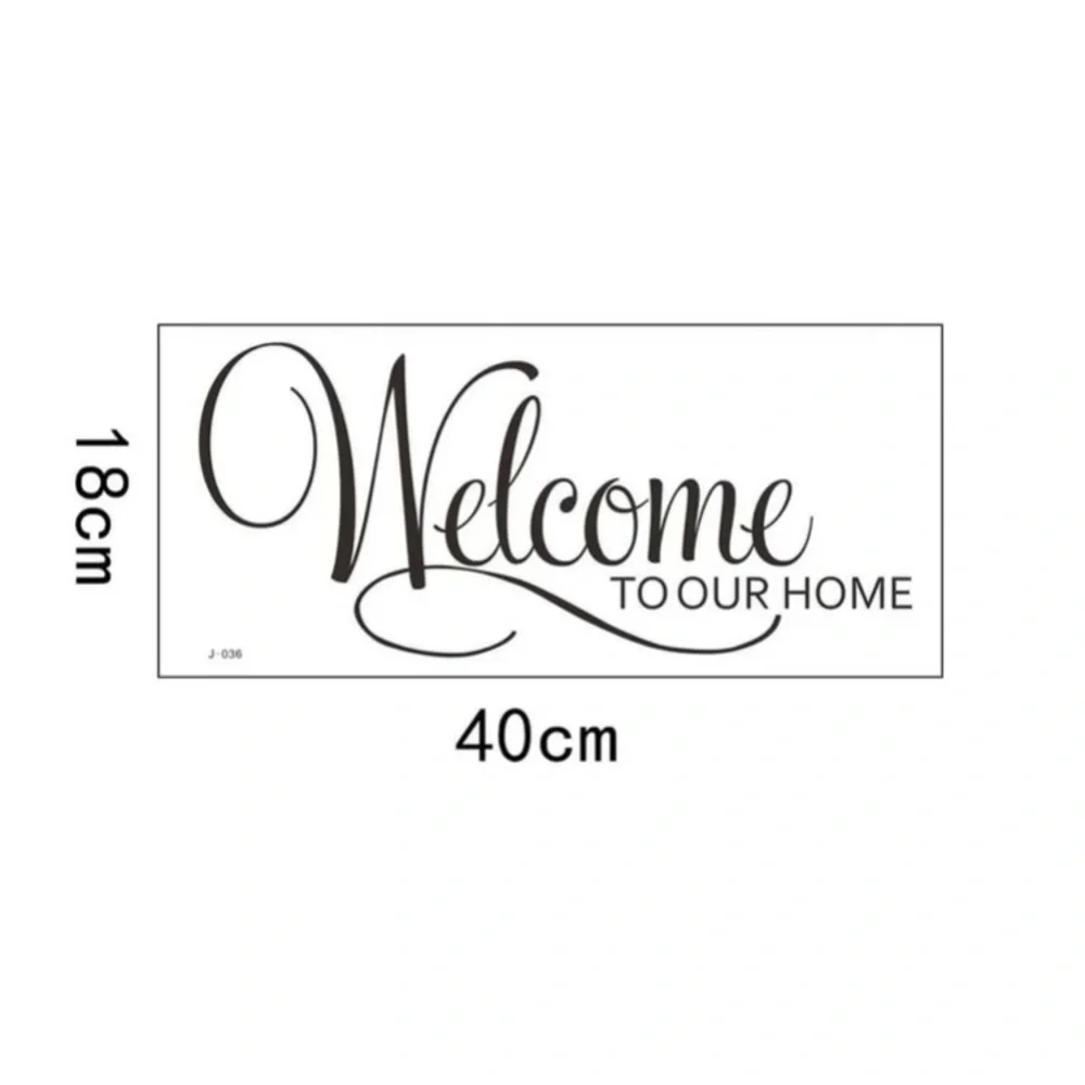 Wall Sticker Welcome to Our Home Self Adhesive Waterproof Wall Art Decal Decor